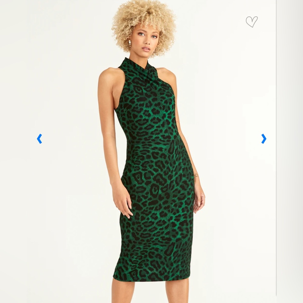 Leopard Wrap Halter Dress